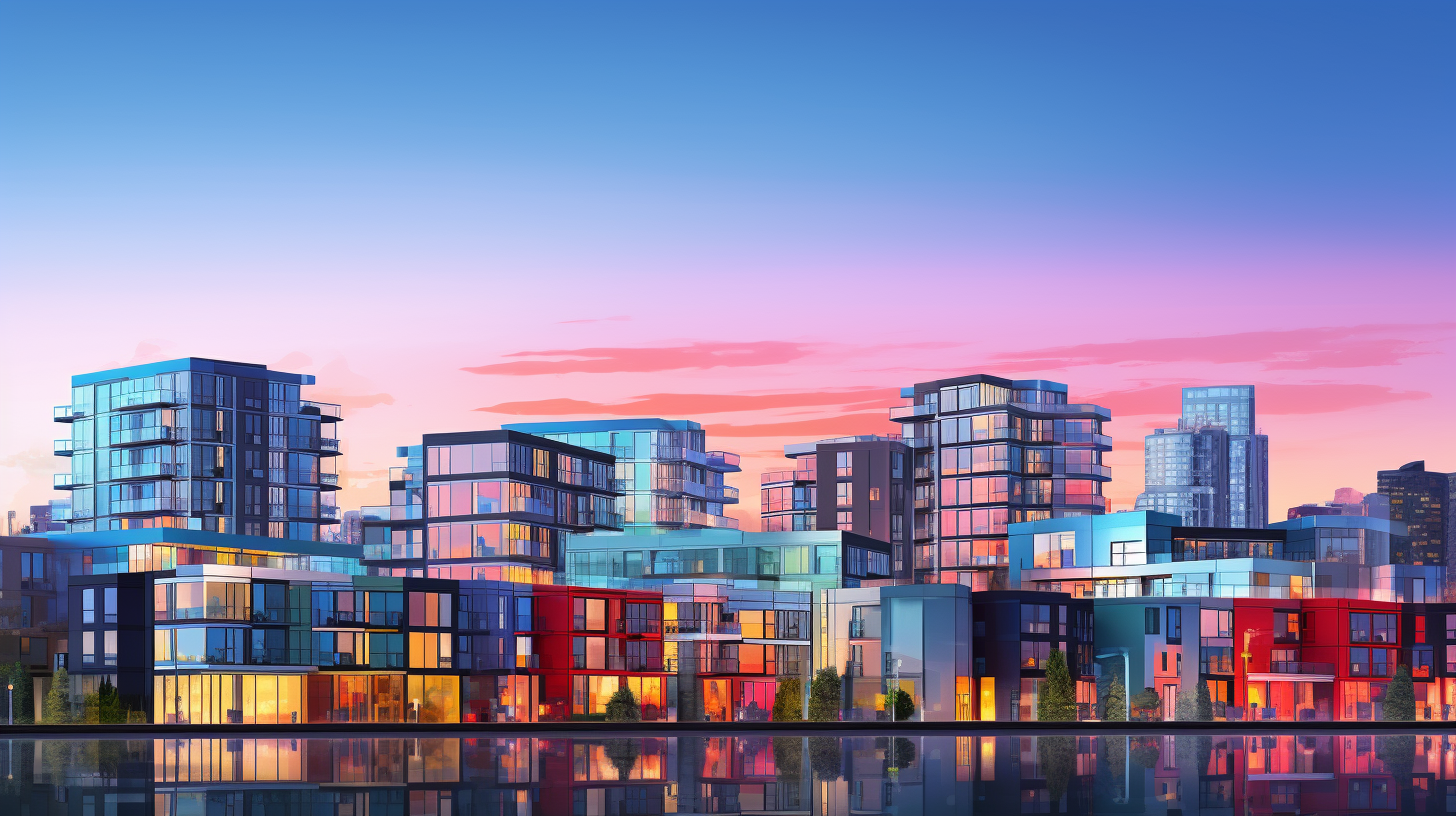 Dämmerung über der dynamischen Großstadt: Investitionen in urbanen Wohnraum