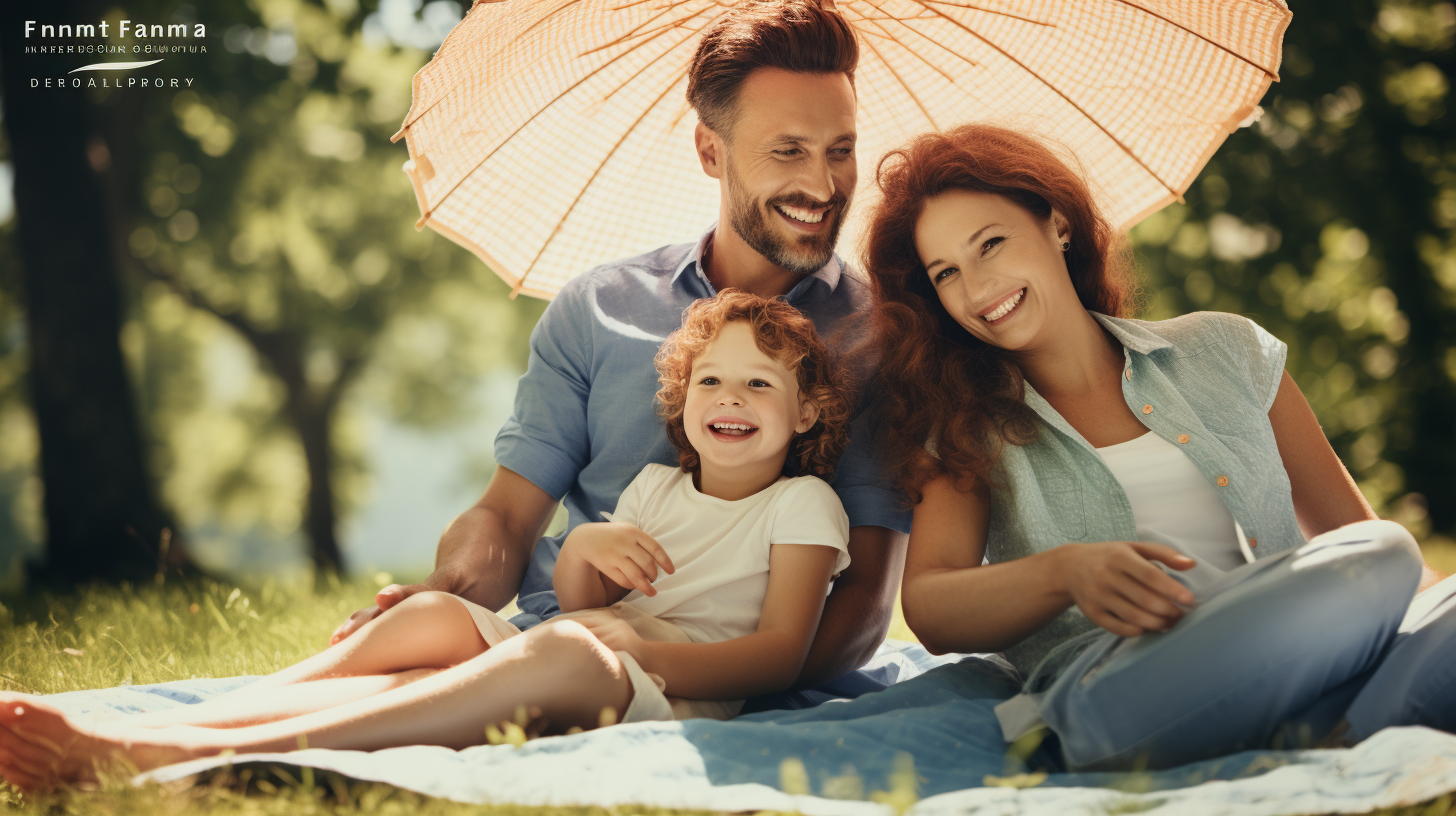 Familienpicknick im Sonnenschein: Das Bild des Sicherheitsgefühls durch eine Lebensversicherung